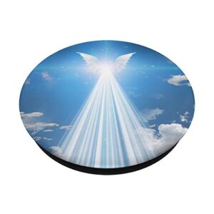 Light From Heaven Wings Of Angels In Blue Sky PopSockets PopGrip: Swappable Grip for Phones & Tablets