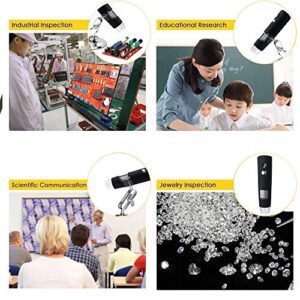 STPCTOU Wireless Digital Microscope 50X-1000X 1080P Handheld Portable Mini WiFi USB Microscope Camera with 8 LED Lights for iPhone/iPad/Smartphone/Tablet/PC