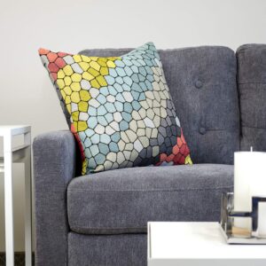 Urban Loft by Westex Cobblestone Feather Filled Decorative Throw Cushion 20" x 20" x 4" Multicolored