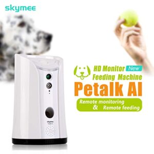 SKYMEE SM-02 Dog Camera Treat Dispenser, Remote Pet Camera with Two-Way Audio and Night Vision Remote via APP, Compatible with Alexa