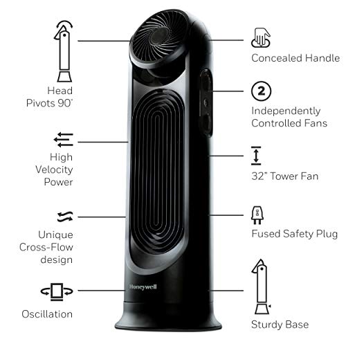 Honeywell TurboForce Tower Fan, Black