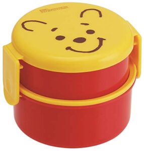 round lunch box two-stage (with a fork) [poo face]