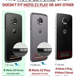 Casewe – Motorola Moto Z2 Force Flexible TPU Protective Bumper Case Cover/Compatible with Moto Mods - All Black Matte