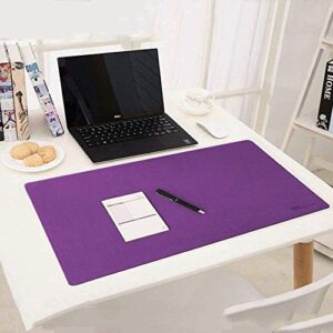 desk pad, purple desk blotter,zxtrby mouse mat for office home desk protector pad waterproof cotton & nano technology water 24''x14'' (purple)