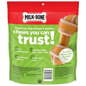 Milk-Bone Gnaw Bones Rawhide Free Dog Chew Treats, Chicken, 30 Mini Knotted Bones