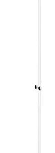 Whitmor Magnetic Laundry Valet Hanging Rod - White