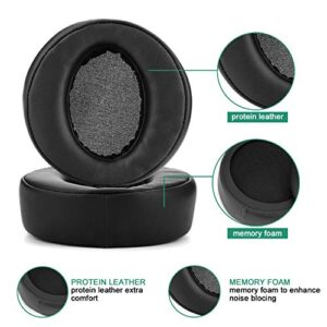 WADEO Replacement Ear Pads Earpads Cup Cover Memory Foam Cushion for Sony MDR-XB950BT XB950B1 XB950N1 XB950AP Bluetooth Wireless Headphones, 2 Pieces Black