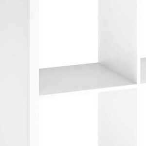 ClosetMaid 6 Cube Storage Shelf Organizer Bookshelf with Open Back, Vertical or Horizontal, Easy Assembly, Wood, White Finish