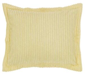 better trends jullian collection is super soft and light weight in bold stripes design 100% cotton tufted unique luxurious machine washable tumble dry, standard sham, yellow
