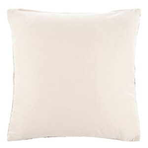 Safavieh Home Collection Brea Metallic Cowhide Silver (20" x 20") Pillow, 1 Count (Pack of 1)