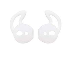 ALXCD Earbud Cover Replacement for Airpod, 2 Pairs [Fit in Case] Ultra Thin Earbud Covers & 2 Pairs [Anti Slip] Silicone Ear Tips, Fit for Airpod Headphone (4T+4S)[White]
