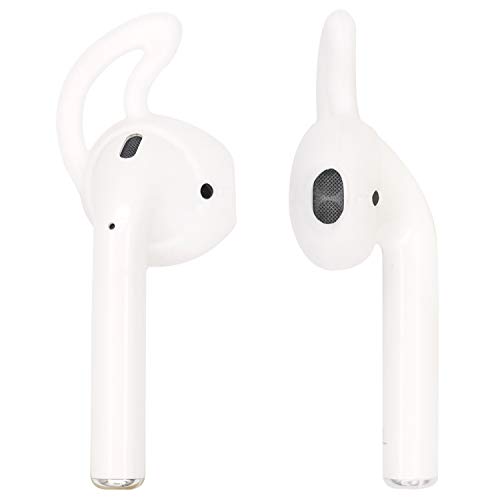 ALXCD Earbud Cover Replacement for Airpod, 2 Pairs [Fit in Case] Ultra Thin Earbud Covers & 2 Pairs [Anti Slip] Silicone Ear Tips, Fit for Airpod Headphone (4T+4S)[White]