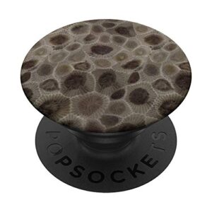 petoskey stone- michigan popsockets popgrip: swappable grip for phones & tablets