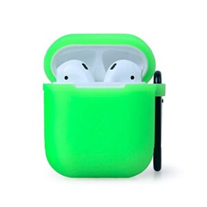 guh green airpods case cover, full protection, glows in the dark, made of special safety silicone.(green)