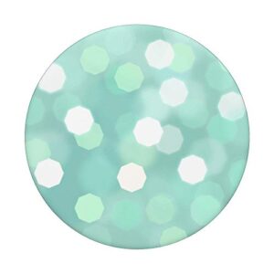 Mint Teal Green Sparkle Polka-Dot Design For Girls PopSockets PopGrip: Swappable Grip for Phones & Tablets