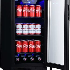 EdgeStar BBR901BL 15 Inch Wide 80 Can Built-In Beverage Center with Slim Design