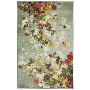 mohawk home merging floral transitional abstract, floral sage green 5' x 8' area rug perfect for living room, dining room, office