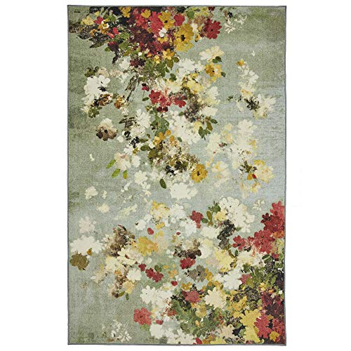 Mohawk Home Merging Floral Transitional Abstract, Floral Sage Green 5' x 8' Area Rug Perfect for Living Room, Dining Room, Office