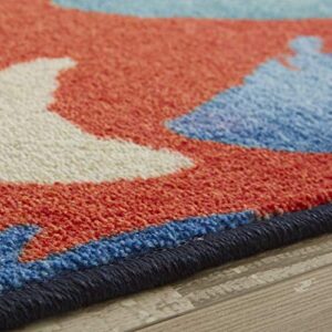 Mohawk Home Coastal Catch Red Nautical/ Coastal (5' X 8') Area Rug