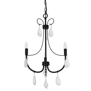 amazon brand – ravenna home classic light chandelier, bulbs included, adjustable 29.5-72"h, dark bronze