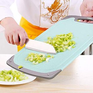 FLYINGSEA Cutting Boards For Kitchen, Anti-Skid Eco-Wheat Straw Vegetable Board Set (3 Pcs), Dishwasher Safe (Light green)