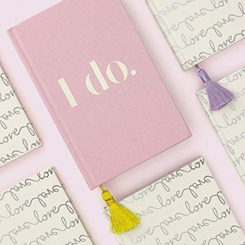 Kate Spade New York Women's Pink Bridal Journal, 8.25" x 5.25" Bound Notebook with 200 Lined Pages, I Do