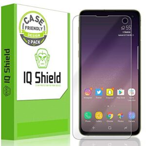iqshield screen protector compatible with galaxy s10e 5.8 inch (2-pack)(case friendly) anti-bubble clear tpu film