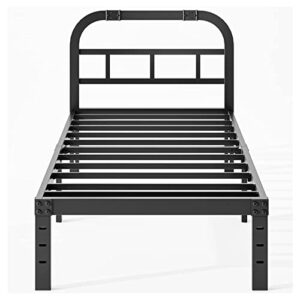 ziyoo twin xl bed frame with headboard, 3000lbs heavy duty platform mattress foundation/box spring replacement, 14 inch height metal bed frame