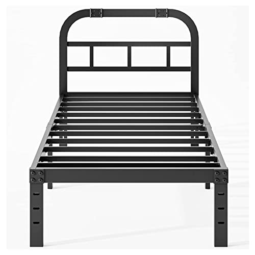 ZIYOO Twin XL Bed Frame with Headboard, 3000LBS Heavy Duty Platform Mattress Foundation/Box Spring Replacement, 14 Inch Height Metal Bed Frame