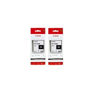 canon pfi-120 pigment ink tank (2 pack, black) in retail packaging