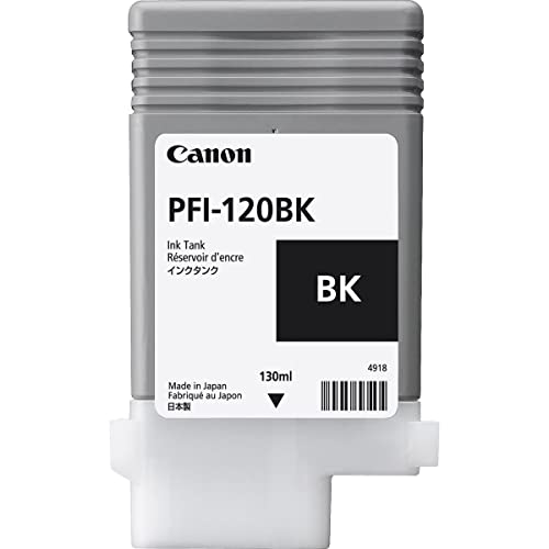 Canon PFI-120 Pigment Ink Tank (2 Pack, Black) in Retail Packaging
