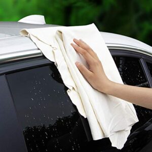 VIVOTE Chamois Cloth for Car Natural Chamois Leather Car Chamois Drying Towel,60 cm X 80 cm 5.8 Square FT