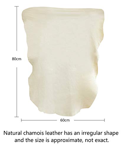 VIVOTE Chamois Cloth for Car Natural Chamois Leather Car Chamois Drying Towel,60 cm X 80 cm 5.8 Square FT