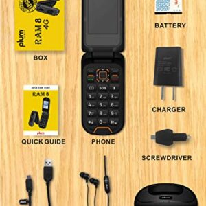 Plum Ram 8 - Rugged Flip Phone Unlocked Water Shock Proof - NOT for USE in The USA