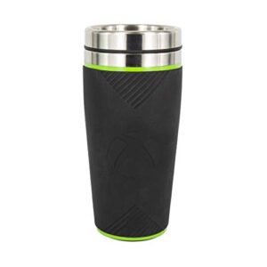 paladone pp5688xb xbox insulated travel mug - reusable 450ml commuter cup with silicone sleeve, black