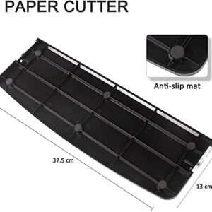 A4 Paper Cutter，Paper Trimmer Guillotine with Automatic Security Safeguard Scrapbooking Tool for Cutting Paper Photographs or Labels Office Home Manual, Black