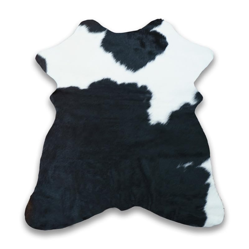 rodeo Genuine Mini Black and White Cowhide Rug Size Approx 2 x 3 ft