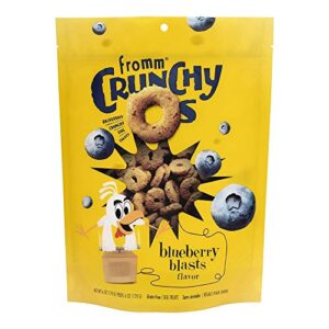 fromm crunchy o's blueberry blasts with chicken dog treats 6 oz