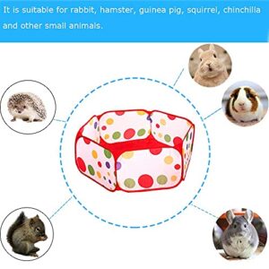 Tfwadmx Small Animals Cage Tent Hamster Foldable Exercise Playpen, Indoor/Outdoor Open Portable Fence with Seesaw for Rat Guinea Pig Rabbits Hamsters Chinchillas Gerbil Hedgehog