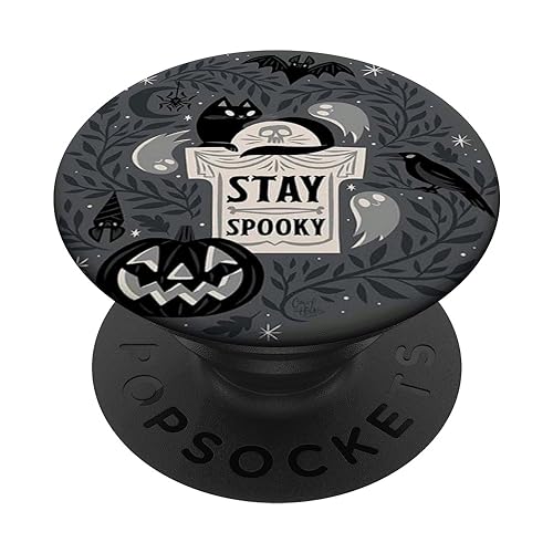 Stay spooky halloween PopSockets PopGrip: Swappable Grip for Phones & Tablets PopSockets Standard PopGrip