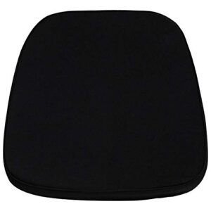 emma + oliver indoor soft black fabric chiavari/dining chair cushion