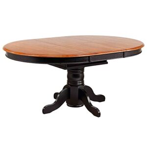 sunset trading black cherry selections dining table, distressed antique rub