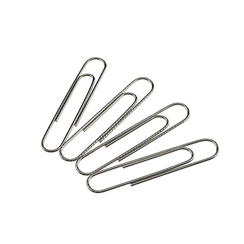 LQJ Pro Paperclips Nonskid Large Sturdy 2” Length Paper Clips with Ridges Non Skid Heavy Duty Tight Grip Thick Rust Proof Reusable Metal Bright Silver for Home Office School 100 Pack