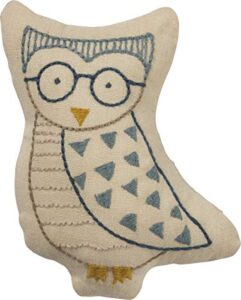 primitives by kathy softie throw pillow, 5 x 4-inches, owl