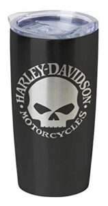 harley-davidson core willie g skull stainless steel travel mug, black hdx-98618