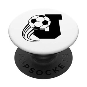 soccer pop socket - soccer popsocket - letter j popsockets popgrip: swappable grip for phones & tablets