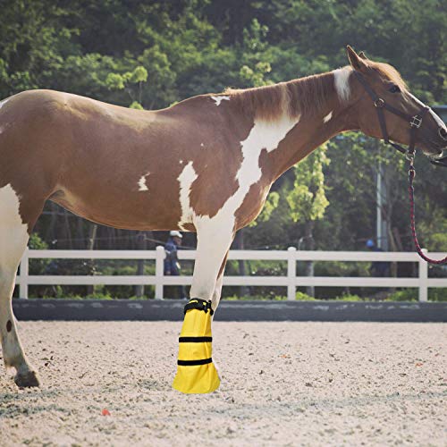 yeezo Horse Soaking Boot Equine Hoof Soaking Bag Hooves Wrapped Soaker Bags Horse Leg Care Icing Treating Bucket Extra-Large Horse Soaker Bag Easy Use Hoof Wraps Draft Soak Sack, 2 Pack