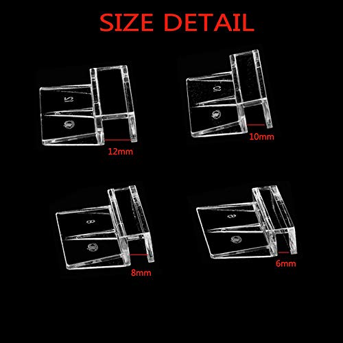 Haulonda 4pcs Clear Color Acrylic Aquarium Fish Tank Glass Cover Clip Support Holder (6mm)