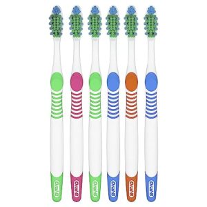 Oral-B Bacteria Blast Toothbrush, Medium, 6 Count