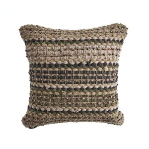 lr home khaki chevron striped throw pillow 18" x 18" beige/brown